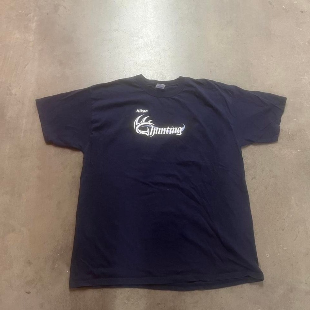 Vintage nikon hunting blue men's‎ t-shirt